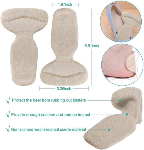 Bringsine High Heel Shoe Cushion Inserts - Heel Grips Back Liner Cushion - 3 Pairs...