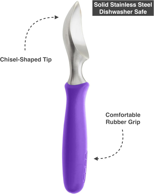 BALCI Ice Cream Scoop - Heavy Duty Stainless Steel Icecream Scooper With Non-Slip Rubber Grip - Professional Metal Ice-Cream Spade - Dishwasher Sa...