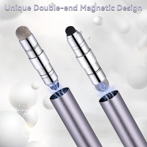 Stylus Pen for iPad, Honiha 3 in 1 Magnetic Stylus Pencil High Sensitivity Disc & Fiber & Rubber Tip Touch Screen Pen Universal Stylus for iPad iP...