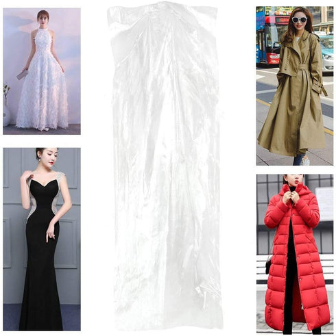 Pack of 50 Garment Bag,Transparent Suit Bag,Clothing Cover,Gown and Dress Storage Bag (60 × 150 cm)...