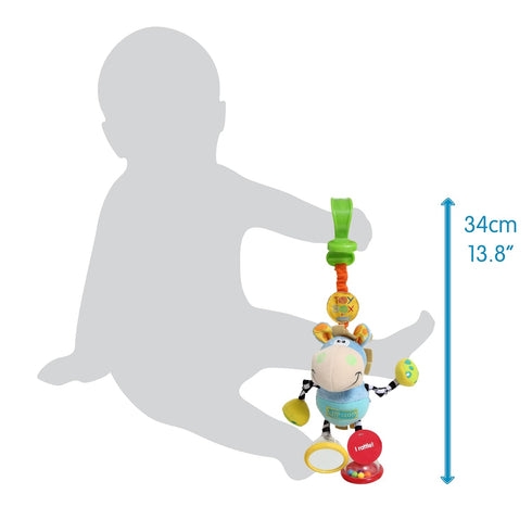 Playgro Dingly Dangly Clip Clop - Melodic Infant Rattle Toy for 0+ Months with Stroller Clip, Car Seat Charm, & Crib Hanger - Engaging Development...