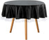 sancua Clear Plastic 100% Waterproof Round Tablecloth - 60 Inch - Vinyl PVC Table Cloth Protector Oil Spill Proof Wipe Clean Table Cover for Dinin...