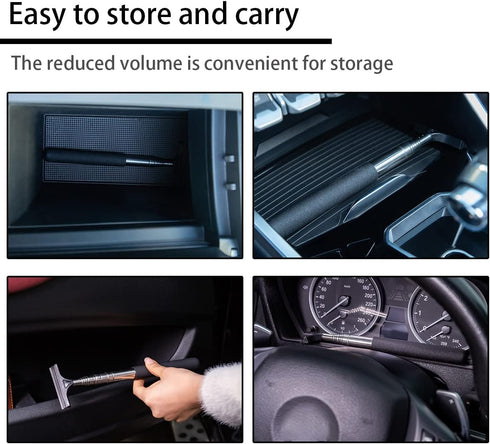 Car Rearview Mirror Wiper, Multifunctional Car Mirror Telescopic Water Scraper Wiper, Retractable Vehicle Glass Cleaner Tool, Portable Auto Interi...