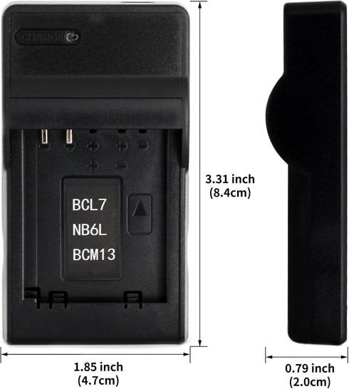 DMW-BCM13 USB Charger for Panasonic DMC-TZ55, DMC-TZ60, DMC-TZ61, Lumix DMC-FT5, DMC-TS5, DMC-TZ70, DMC-ZS40, DMC-ZS50 Camera and More...