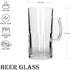 BaveL Style Extra Large Beer Mug 34 Ounce,Large Glass Mugs With Handle,One Liter German Beer Stein Super Mug (34 oz)...