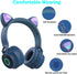 Kids Bluetooth Headphones,Wireless Over-Ear Headphones with Microphone,Cat Ear Headset with SD and TF Slot,Stereo Sound,Wireless and Wired Mode fo...