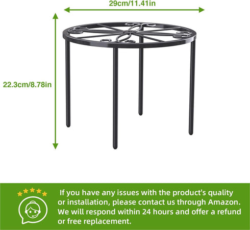 Plant Stand, 11.41IN High Heavy Duty Potted Plant Holder, Flower Pot Stand Anti-rust, Round Plant Rack for Room Indoor and Outdoor Courtyard, Gard...