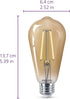 Vintage Spiral ST19 Dimmable LED Light Bulbs - E26 Bulb - Flicker-Free Light Bulb with EyeComfort Technology - Amber 2000K Lightbulb - 300 Lumen -...