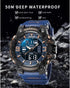 Men's Military Watches Outdoor Sports Digital Watch Waterproof LED Date Alarm Wrist Watches for Men...