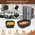 BYKITCHEN Air Fryer Silicone Liners for Ninja SL401 Double Stack 2 Basket Air Fryer, Reusable Rectangle Perforated Silicone Liners for Dual Air Fr...
