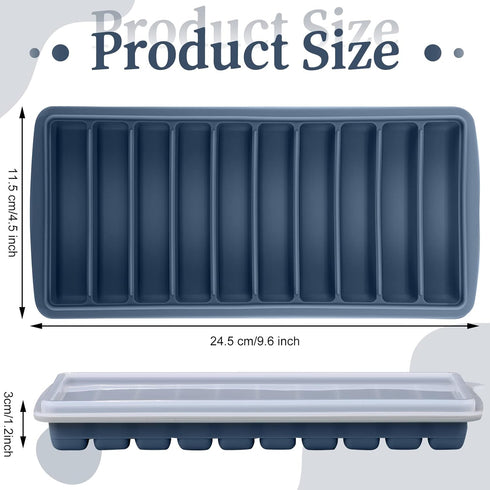 2 Pieces Breastmilk Storage Container Baby Food Milk Silicone Freezer Trays with Lid Breastmilk Freezer Tray Organizer Ice Trays Silicone Breastmi...