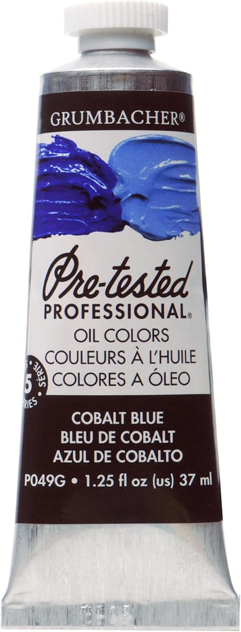 Grumbacher Pre-Tested Oil Paint, 37ml/1.25 Ounce, Cobalt Blue (P049G)...