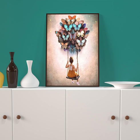 Toulideifaria Butterfly Diamond Art Kits Diamond Painting Kits Diamond for Adults Clearance 11.8x15.7inch 5d Gem Painting Kit for Home Wall Decor ...