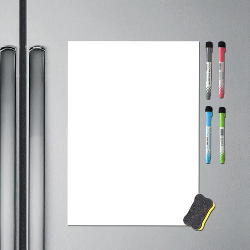 Magnetic Dry Erase Board Sheet for Refrigerator/Office/Locker, White Board Organizer and Planner with Stain Resistant Technology, Include 1 Eraser...