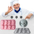 2 Pack 3D Skull Silicone Molds 8 Cavity Skull Themed Baking Mould Tray DIY Baking Tool for Chocolate Cake Dessert Candy Mousse Pastry Handmade Soa...