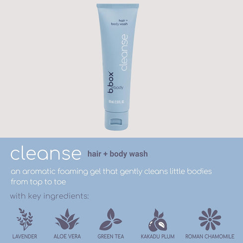 b.box body Bath + Skin Care Minis - Cleanse, Soothe, Hydrate & Protect. 4 Pack of Body Wash, Mineral Soak, Lotion & Diaper Cream. Calming Scents. ...