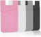 SS Card Holder for Back of Phone, Cell Phone Wallet Stick-on Credit Card Sleeve Pocket Silicone Pouch Compatible for iPhone, Samsung Galaxy and Mo...