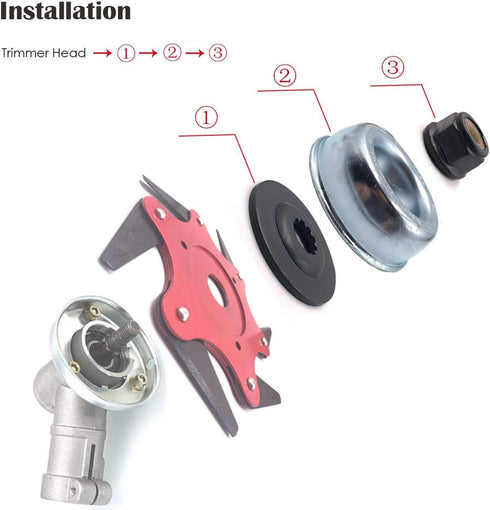 OXT Blade Adapter Kit, Blade Adapter Kit for Stihl FS55 FS56 FS85 FS90 FS100 FS110RX FS120 FS130 FS200 FS250 FR220 FR260 FR350 FR450 (Thrust Washe...
