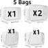 5 Pack Clear Plastic Zippered Toiletry Carry Pouch TSA Approved Toiletry Bag Portable Cosmetic Makeup Bag for Vacation, Bathroom and Organizing (W...