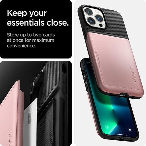 Spigen Slim Armor CS Designed for iPhone 13 Pro Case (2021) - Rose Gold......