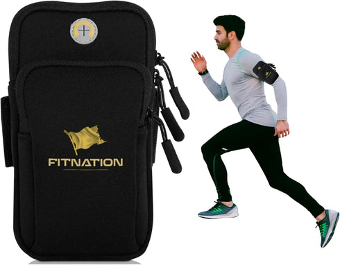 Arm Band for Phone for Running – Water Resistant Phone Running Phone Holder – Adjustable Belt Cell Phone Wallet (Black)......