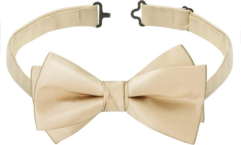 Bow Ties for Men, Men’s Pre-Tie Bow Tie Satin Silk Adjustable Bow Tie Cufflinks Handkerchief Sets With Gift Box...