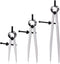 Keadic 3 Pcs 4'' 6'' 8'' Professional Metal Compass Set, Steel Adjustable Lockable Divider Wing Compass, Drafting Compass Tool for Leather Work, W...