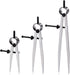 Keadic 3 Pcs 4'' 6'' 8'' Professional Metal Compass Set, Steel Adjustable Lockable Divider Wing Compass, Drafting Compass Tool for Leather Work, W...