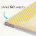 Caydo Scrapbook Paper Storage Organizer with 60 Sticky Index Tabs, 10 Pack Plastic Paper Storage Bag for Holding 12 x 12 Inch Scrapbook Paper Card...
