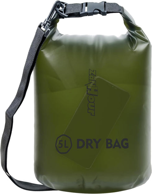 Waterproof Dry Bag - Roll Top Transparent Storage Bag,2L/5L/10L/20L,Suitable for Traveling, Swimming, Kayaking, Camping, Fishing, Rainy Day Trips...