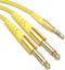 KINPS 6FT 3.5mm 1/8" TRS to Dual 6.35mm 1/4" TS Mono Stereo Y-Cable Splitter Cord Compatible for Phones, Laptop, Computer Sound Cards, CD Players,...