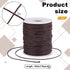 PH PandaHall 1mm Waxed Cord,100 Yards Waxed Cotton Cord Dark Brown Waxed Thread Beading String Waxed Craft String for Bracelet Necklace Jewelry Wa...