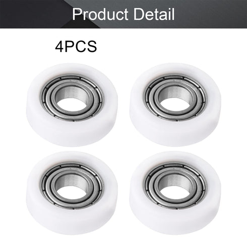 MroMax Roller Idler Bearing Pulley-8 x 22 x 7mm Sliding Conveyor Nylon Wheel with 688ZZ Bearing for Furniture, Hardware Accessories and Mobile Doo...