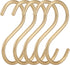 20Pcs Gold S Hooks,Aluminum Alloy S Shaped Universal Hooks,Heavy Duty S Hanger Hooks,Utility S Hooks for Bathroom,Cloakroom,Kitchen Pots Pans Cups...