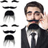 OJYUDD Self Adhesive Fake Eyebrows Beard,2 PCS Costume Facial Hair,Halloween Moustache Kit,Disguise Decoration for Masquerade Costume Party (Black...