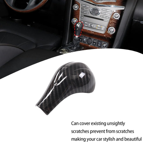 ABS Gear Shift Knob Head Cover Compatible with Infiniti QX80 2013-2017/Nissan Touareg Gear Shift Knob Head Cover Cap,Car Gear Handle Head Gear Lev...