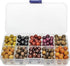 200pcs 8mm Stone Beads Kit Round Loose Gemstone 10 Color Wood Beads for Bracelet Necklace Earrings Jewelry Making...