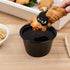 50 Pack 4oz Portion Cups plastic containers disposable small tiny dipping shot Black food serving sauce 4 ounce oz mini bowls individual dessert j...