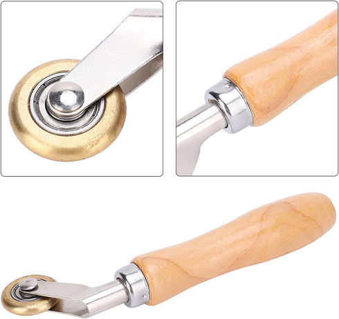 PVC/TPO/EPDM Single Ply Roofing Brass Penny Roller and Flooring Corner Detail Seam Roller (6mm x 30mm)...