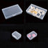 7 Pieces Mixed Sizes Rectangular Empty Mini Clear Plastic Organizer Storage Box Containers with Hinged Lids for Small Items and Other Craft Projec...