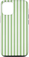 iPhone 15 Striped Pattern Green and White Vertical Lines Case...