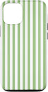 iPhone 15 Striped Pattern Green and White Vertical Lines Case...