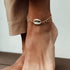 Boho Shell Pendant Anklet Bracelets Gold Tassel Ankle Bracelet Beach Foot Chain Jewelry for Women...