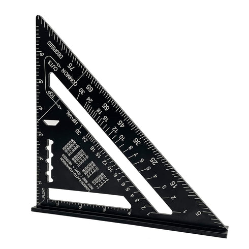 7 inch Rafter Square Aluminum Alloy Double Scale Triangle Ruler Angle Ruler Carpenter Triangle Square Rafter Tool Mensurement Tool for Woodworking...
