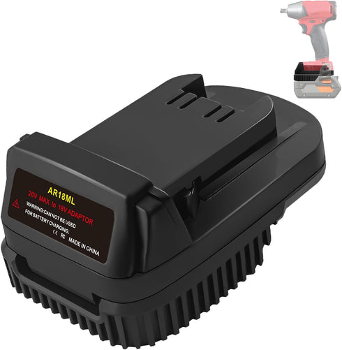 Adapter Convert for Ridgid to Milwaukee, AR18ML Battery Converter for Ridgid AEG 18V Hyper li-ion to Work with for Milwaukee M18 18V Lithium Power...