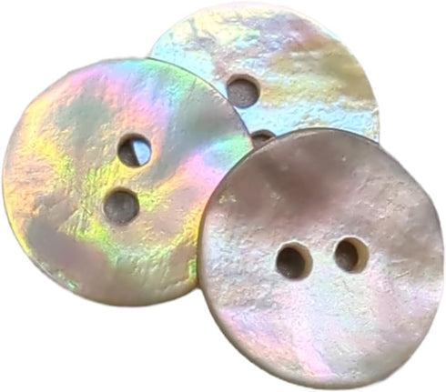 Natural Mother-of-Pearl Shell Buttons - AKOYA - 7 Sizes - Produced in Spain (15 mm)...