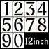 DXCYZ 12 Inch Large Number Stencils Kit 0-9 Address Number Stencil, 10PCS Reusable Plastic Painting Number Templates for Mailbox Signs, Door, Cars...