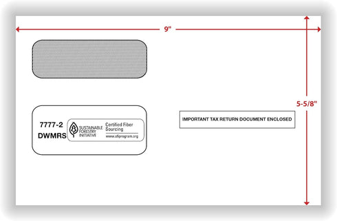 Office Depot® Brand Double-Window Self-Seal Envelopes For Form 1099, 5 5/8" x 9", White, Pack Of 25 Envelopes...
