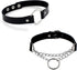 COLORFUL BLING 2pcs/Set Love Heart PU Leather Choker Necklace Collar O-Ring Gothic Punk Rock Adjustable for Women Cosplayer Party Accessory...