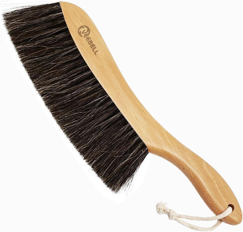Horse Hair Brush Hand Broom Dusting Brush for Home Cleaning, Wood Handle Soft Brush Duster for Counter Furniture, Bed, Bench Fireplace,Car, Shop B...